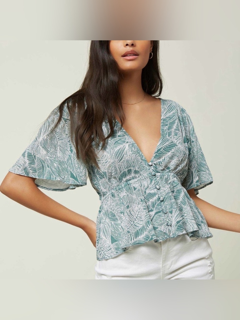 O'Neill S West Palm Top in Washed Spruce NWT